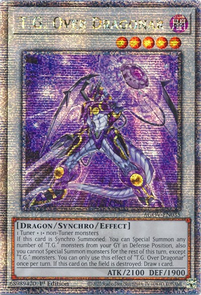 T.G. Over Dragonar (Quarter Century Secret Rare) (AGOV-EN035) [Age of Overlord]