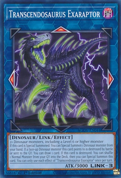 Transcendosaurus Exaraptor (AGOV-EN044) [Age of Overlord]