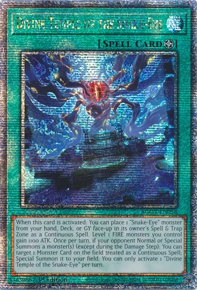 Divine Temple of the Snake-Eye (Quarter Century Secret Rare) (AGOV-EN056) [Age of Overlord]