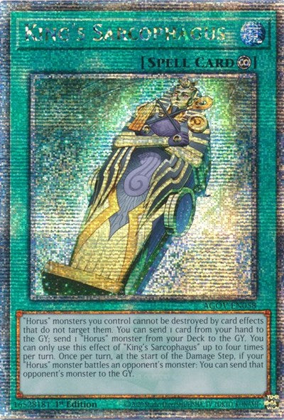 King's Sarcophagus (Quarter Century Secret Rare) (AGOV-EN058) [Age of Overlord]
