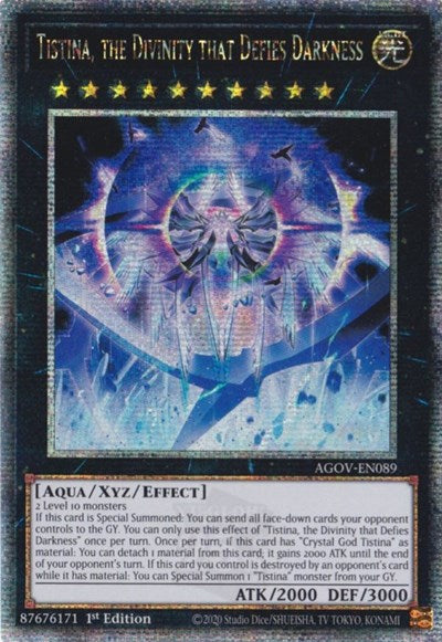 Tistina, the Divinity that Defies Darkness (Quarter Century Secret Rare) (AGOV-EN089) [Age of Overlord]