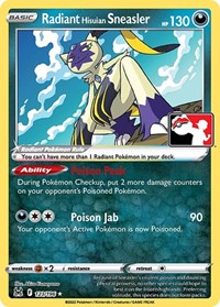 Radiant Hisuian Sneasler (123/196) [Prize Pack Series Cards]