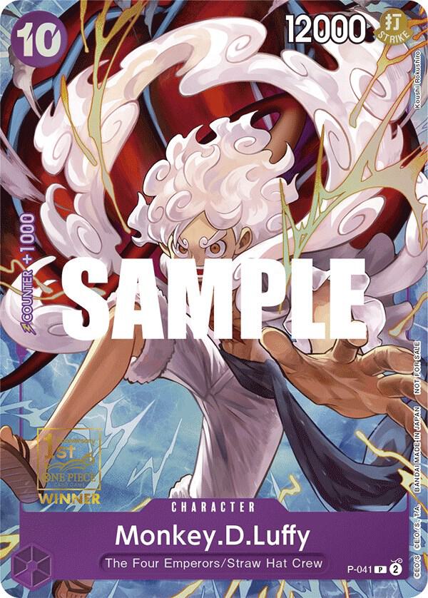 Monkey.D.Luffy (041) (1st Anniversary Tournament) (P-041) [One Piece Promotion Cards]
