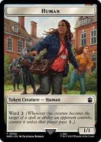 Human (0006) // Alien Salamander Double-Sided Token (6 // 16) [Universes Beyond: Doctor Who]
