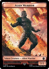 Alien Warrior // Treasure (0030) Double-Sided Token (14 // 30) [Universes Beyond: Doctor Who]