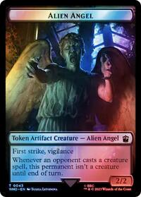Alien Angel // Alien Salamander Double-Sided Token (Surge Foil) (43 // 48) [Universes Beyond: Doctor Who]