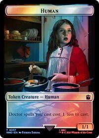 Human (0037) // Food (0059) Double-Sided Token (Surge Foil) (37 // 59) [Universes Beyond: Doctor Who]