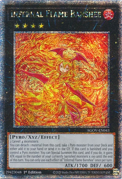 Infernal Flame Banshee (Quarter Century Secret Rare) (AGOV-EN043) [Age of Overlord]