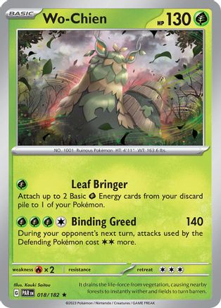 Wo-Chien 018/182  - Holofoil SV04 Paradox Rift - Rare