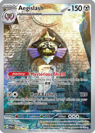 Aegislash 210/182  - Holofoil SV04 Paradox Rift - Illustration Rare