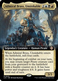 Admiral Brass, Unsinkable (Extended Art) (25) [Commander: The Lost Caverns of Ixalan]