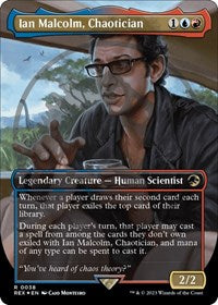 Ian Malcolm, Chaotician (Borderless) (Emblem) (38) [Universes Beyond: Jurassic World Collection]