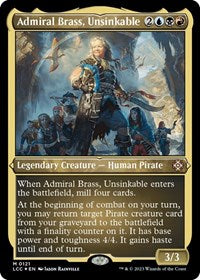 Admiral Brass, Unsinkable (Display Commander) - Thick Stock (121) [Commander: The Lost Caverns of Ixalan]