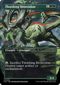 Thrashing Brontodon (Borderless) (329) [The Lost Caverns of Ixalan]