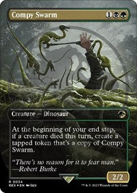 Compy Swarm (Borderless) (Emblem) (34) [Universes Beyond: Jurassic World Collection]
