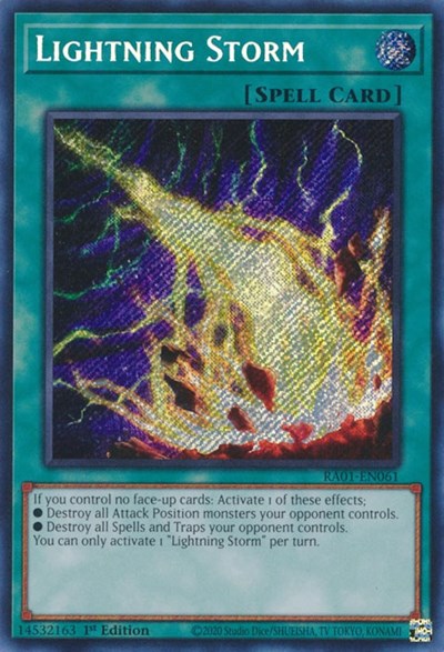 Lightning Storm (Secret Rare) (RA01-EN061) [25th Anniversary Rarity Collection]