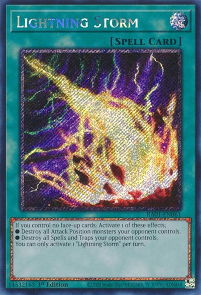 Lightning Storm (Platinum Secret Rare) (RA01-EN061) [25th Anniversary Rarity Collection]