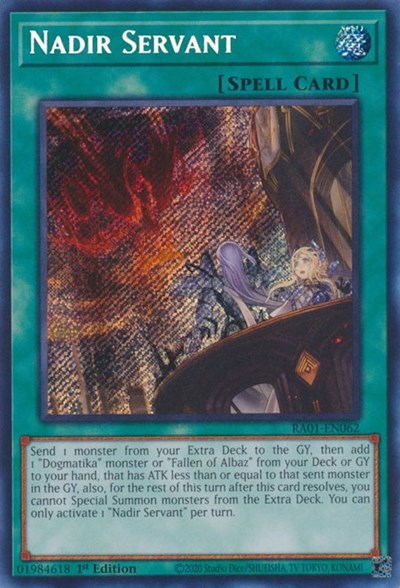 Nadir Servant (Secret Rare) (RA01-EN062) [25th Anniversary Rarity Collection]