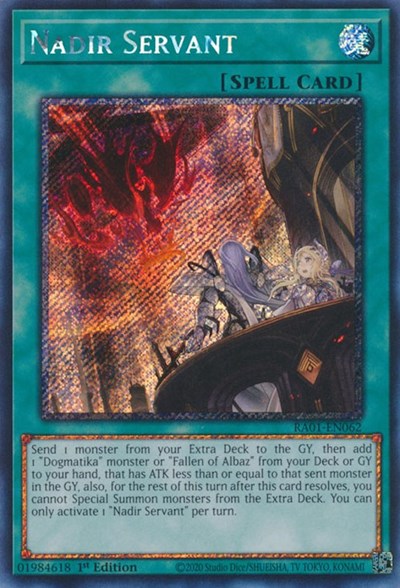 Nadir Servant (Platinum Secret Rare) (RA01-EN062) [25th Anniversary Rarity Collection]