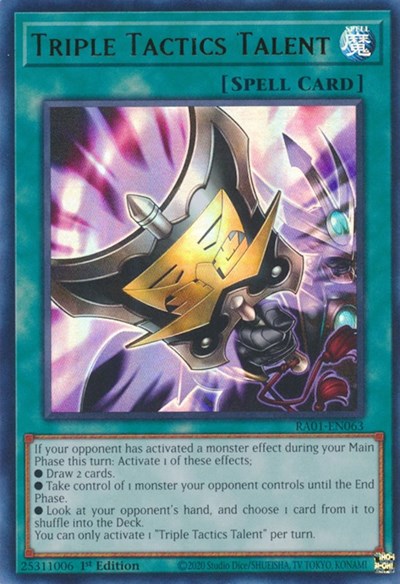 Triple Tactics Talent (UR) (RA01-EN063) [25th Anniversary Rarity Collection]