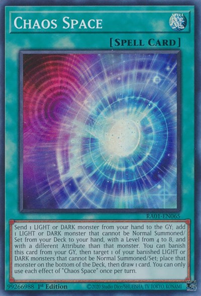 Chaos Space (RA01-EN065) [25th Anniversary Rarity Collection]