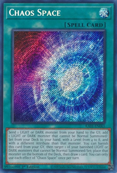 Chaos Space (Secret Rare) (RA01-EN065) [25th Anniversary Rarity Collection]