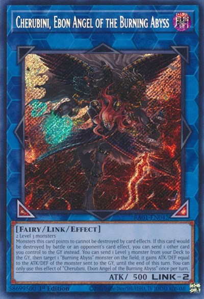 Cherubini, Ebon Angel of the Burning Abyss (Secret Rare) (RA01-EN042) [25th Anniversary Rarity Collection]