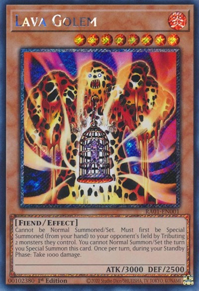 Lava Golem (Platinum Secret Rare) (RA01-EN001) [25th Anniversary Rarity Collection]