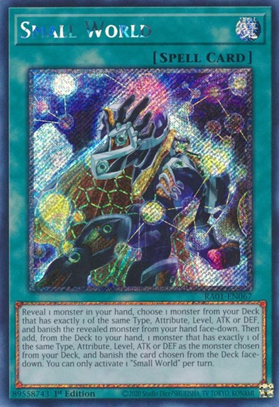 Small World (Platinum Secret Rare) (RA01-EN067) [25th Anniversary Rarity Collection]