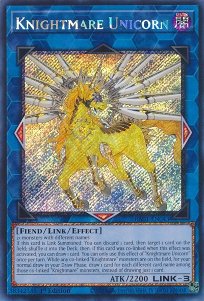 Knightmare Unicorn (Platinum Secret Rare) (RA01-EN043) [25th Anniversary Rarity Collection]