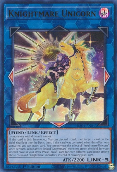 Knightmare Unicorn (Alternate Art) (UR) (RA01-EN043) [25th Anniversary Rarity Collection]