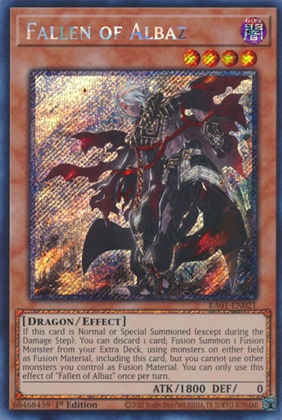 Fallen of Albaz (Platinum Secret Rare) (RA01-EN021) [25th Anniversary Rarity Collection]