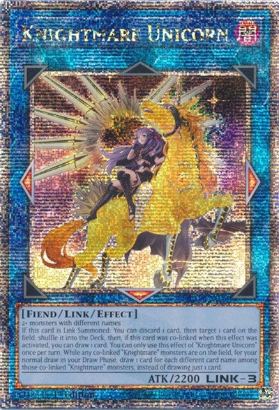 Knightmare Unicorn (Alternate Art) (Quarter Century Secret Rare) (RA01-EN043) [25th Anniversary Rarity Collection]
