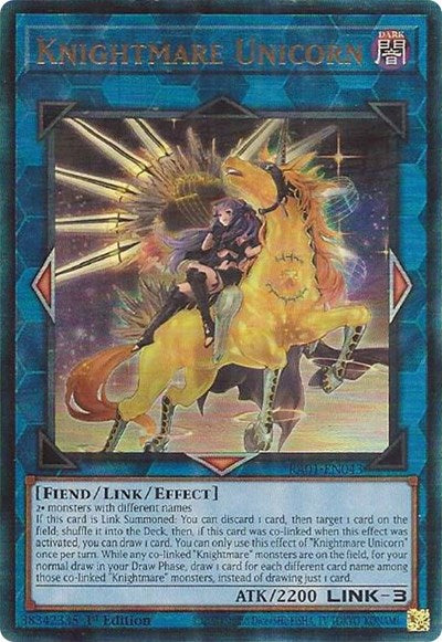 Knightmare Unicorn (Alternate Art) (PUR) (RA01-EN043) [25th Anniversary Rarity Collection]