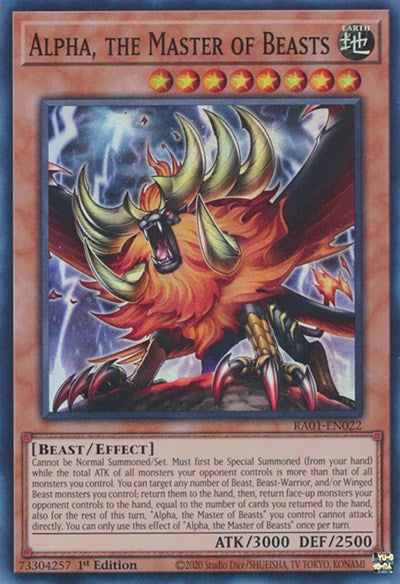 Alpha, the Master of Beasts (RA01-EN022) [25th Anniversary Rarity Collection]