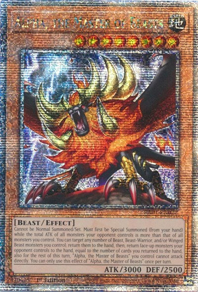 Alpha, the Master of Beasts (Quarter Century Secret Rare) (RA01-EN022) [25th Anniversary Rarity Collection]