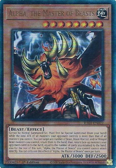 Alpha, the Master of Beasts (PUR) (RA01-EN022) [25th Anniversary Rarity Collection]