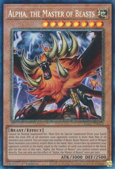 Alpha, the Master of Beasts (PCR) (RA01-EN022) [25th Anniversary Rarity Collection]