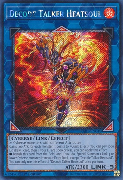 Decode Talker Heatsoul (Platinum Secret Rare) (RA01-EN048) [25th Anniversary Rarity Collection]