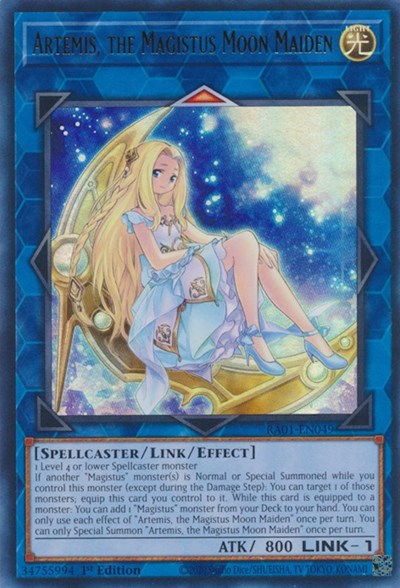Artemis, the Magistus Moon Maiden (UR) (RA01-EN049) [25th Anniversary Rarity Collection]