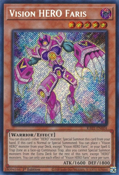 Vision HERO Faris (Secret Rare) (RA01-EN004) [25th Anniversary Rarity Collection]