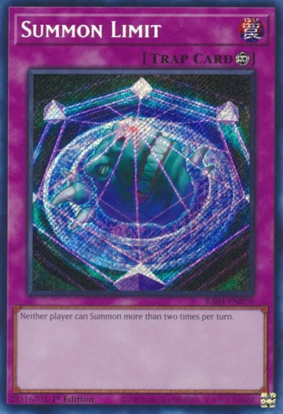 Summon Limit (Secret Rare) (RA01-EN070) [25th Anniversary Rarity Collection]