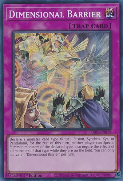 Dimensional Barrier (RA01-EN072) [25th Anniversary Rarity Collection]
