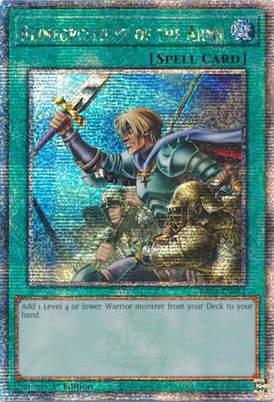 Reinforcement of the Army (Quarter Century Secret Rare) (RA01-EN051) [25th Anniversary Rarity Collection]