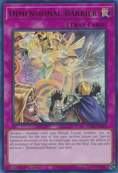 Dimensional Barrier (UR) (RA01-EN072) [25th Anniversary Rarity Collection]