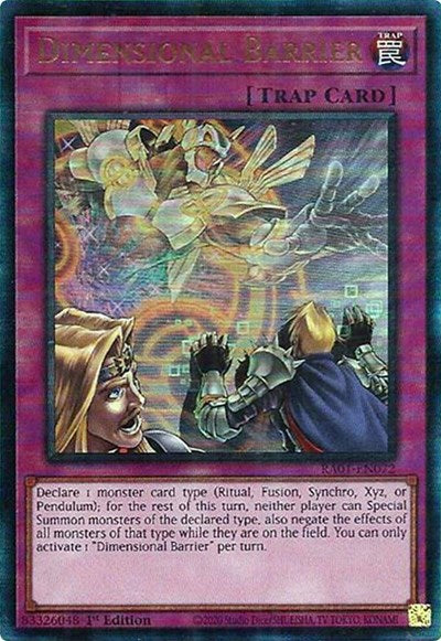 Dimensional Barrier (PUR) (RA01-EN072) [25th Anniversary Rarity Collection]