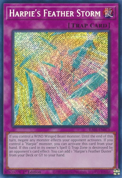 Harpie's Feather Storm (Secret Rare) (RA01-EN073) [25th Anniversary Rarity Collection]