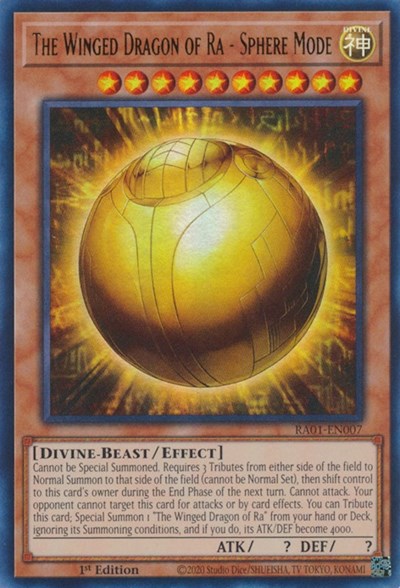 The Winged Dragon of Ra - Sphere Mode (UR) (RA01-EN007) [25th Anniversary Rarity Collection]