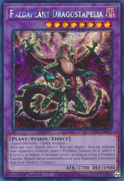 Predaplant Dragostapelia (Platinum Secret Rare) (RA01-EN027) [25th Anniversary Rarity Collection]