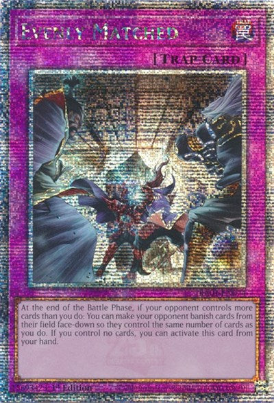 Evenly Matched (Quarter Century Secret Rare) (RA01-EN074) [25th Anniversary Rarity Collection]